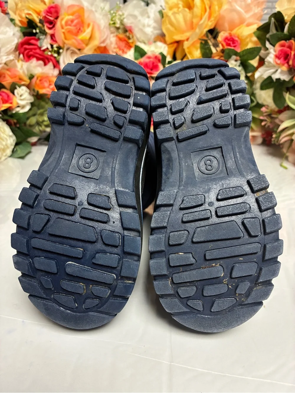 Lands’ End Youth 3M Thinsulate Water Resistant Snow Boots Navy Black Size 8M